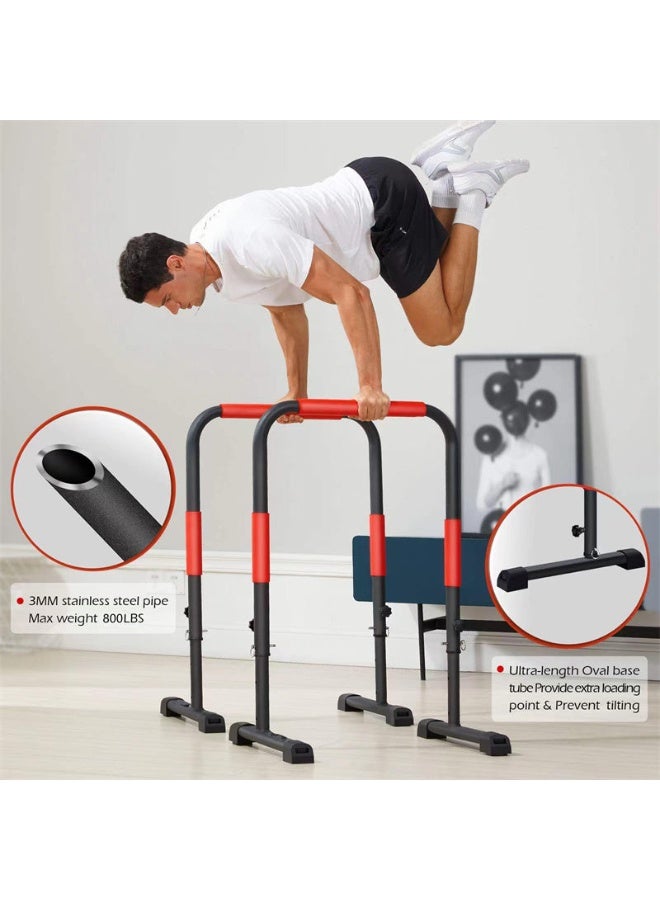 سبورت كيو متوازي تمارين قابل للتعديل للجيم المنزلي – جهاز ديبس احترافي – عارضة ضغط وتمارين كاليستنكس متعددة الاستخدام – قاعدة ثابتة مانعة للانزلاق – معدات لياقة بدنية للرجال والنساء - Image 5